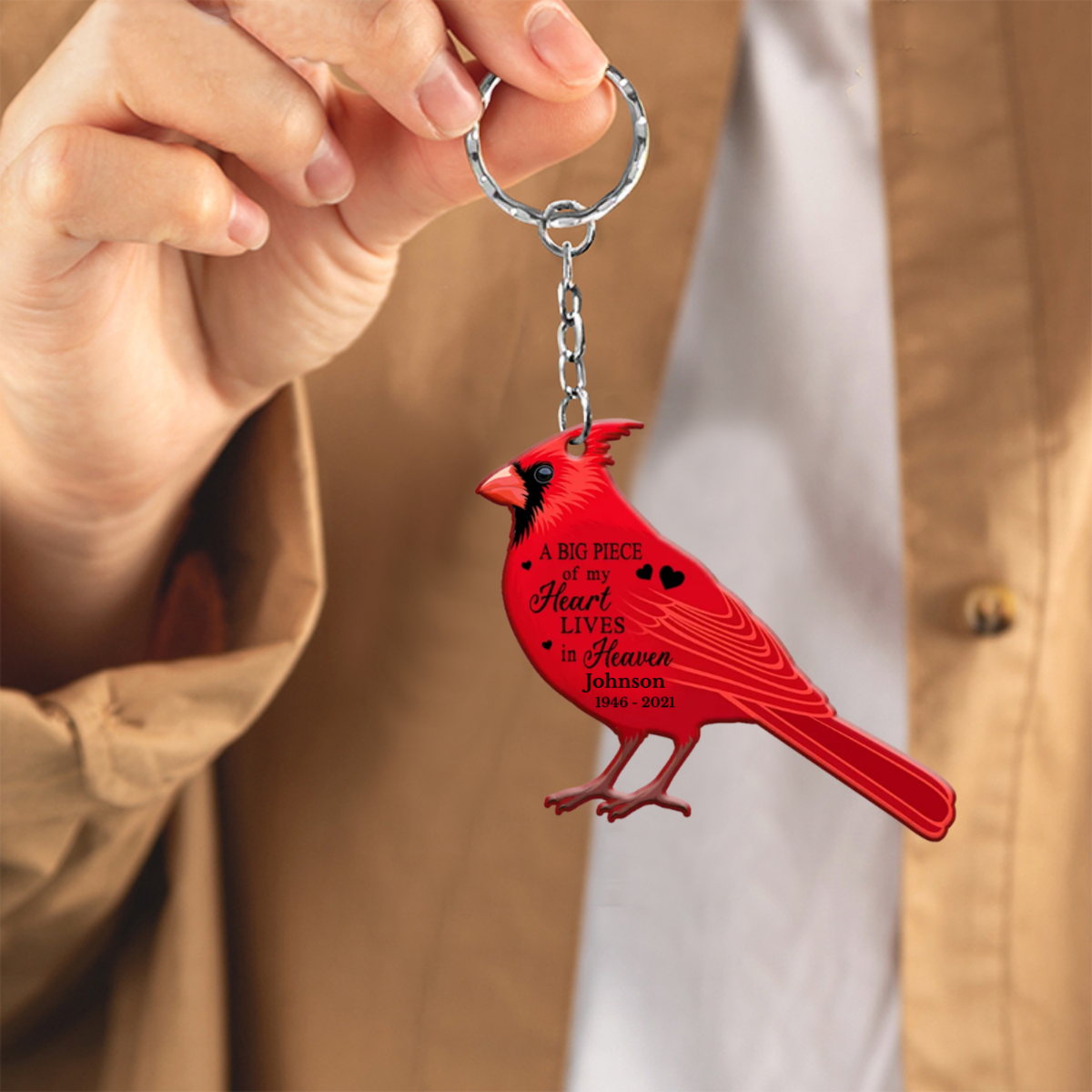 Cardinal Keychain