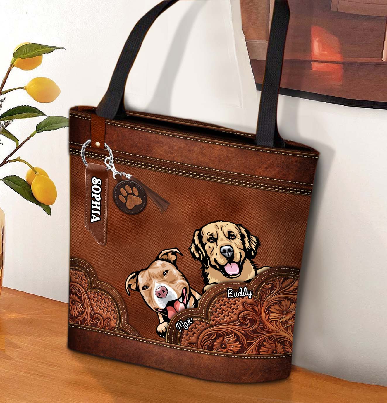 Buddy Personalized Dog Tote Bag