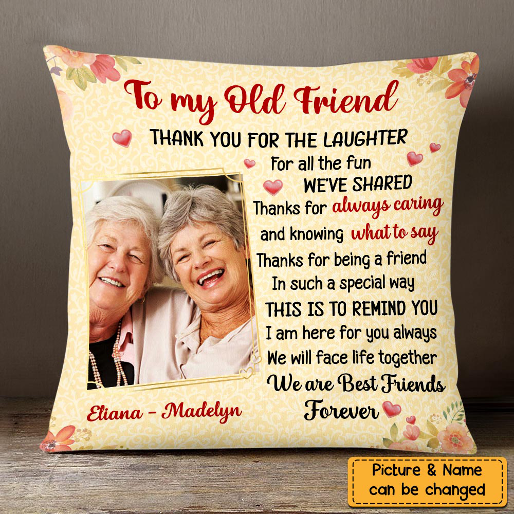 Personalized Thank For Old Friends Forever Pillow - newsvips