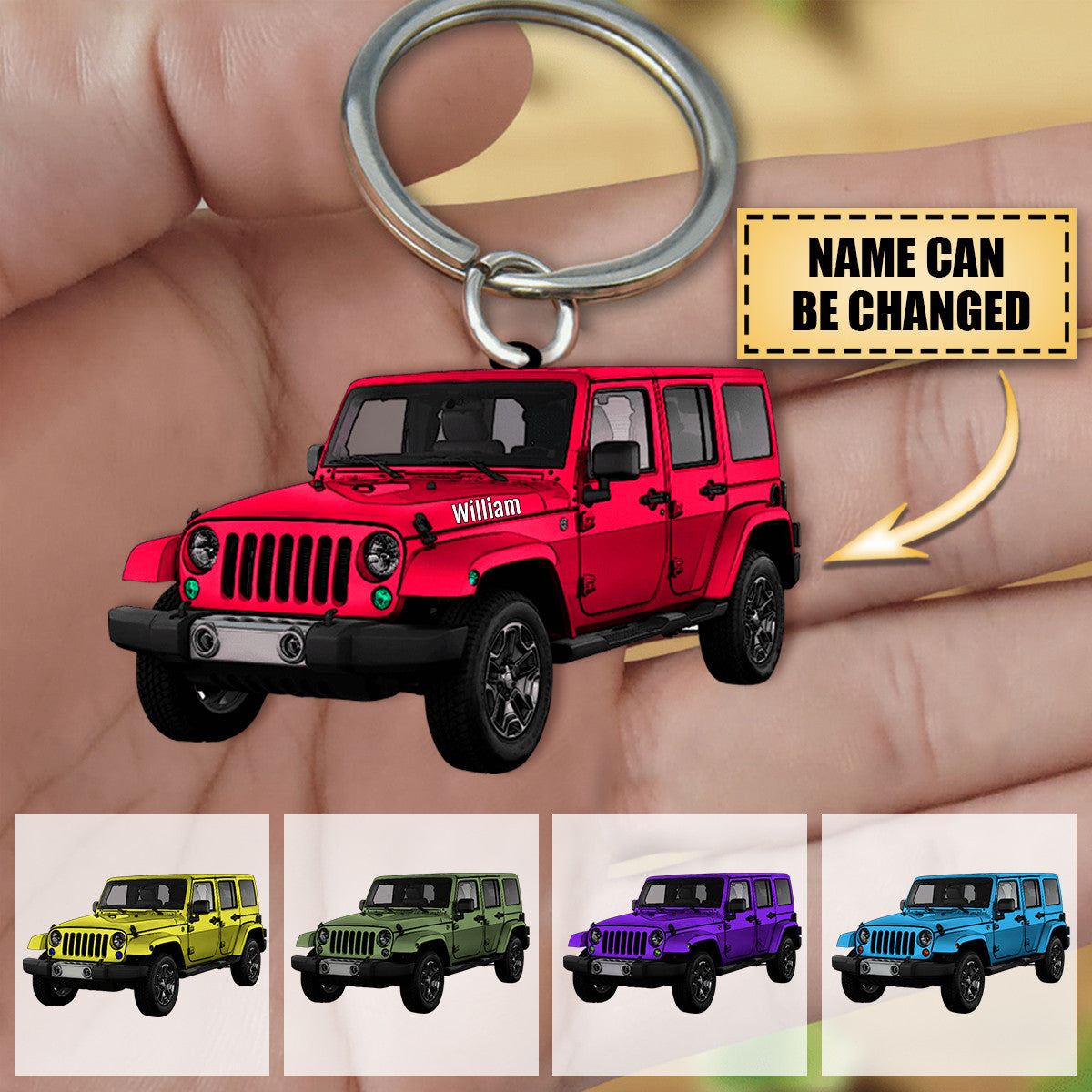 Personalized Car Acrylic Keychain