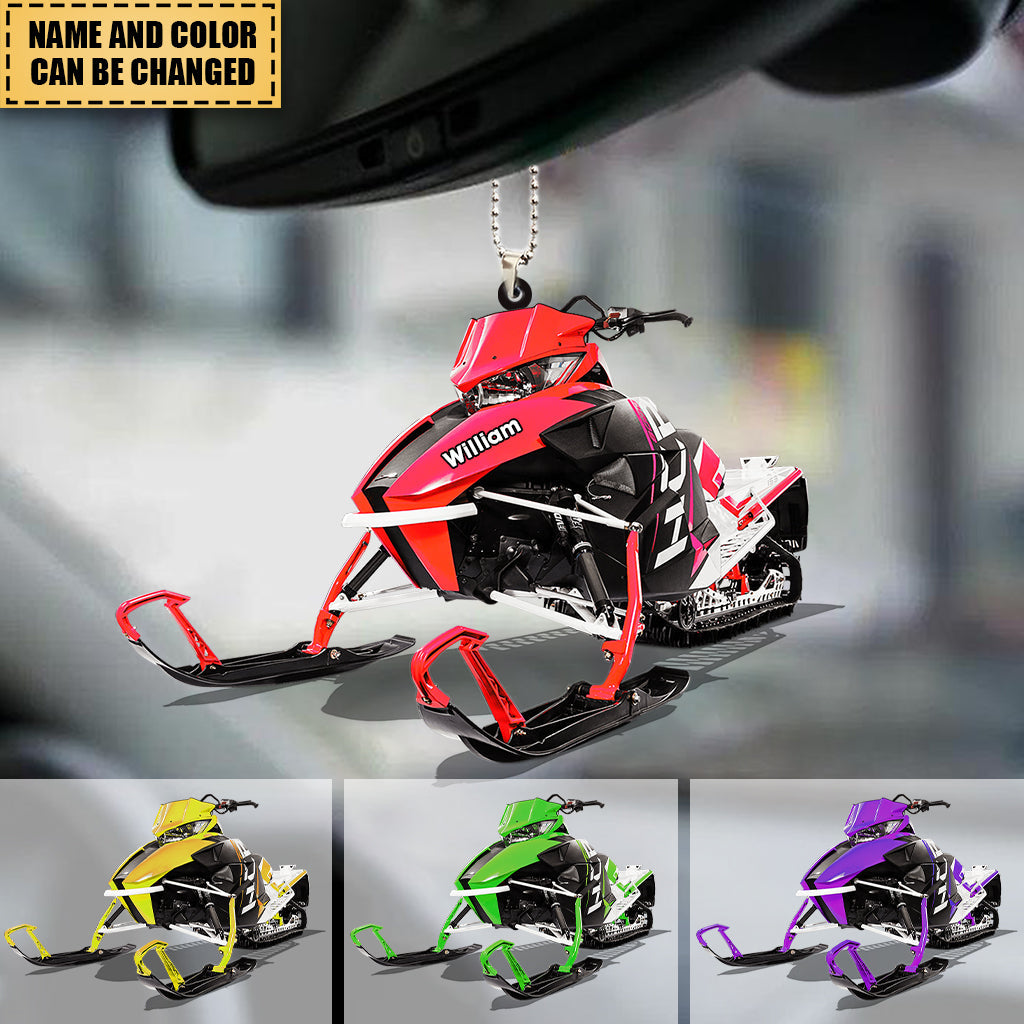 Personalized Snowmobile Ornament For Snowmobile Lovers