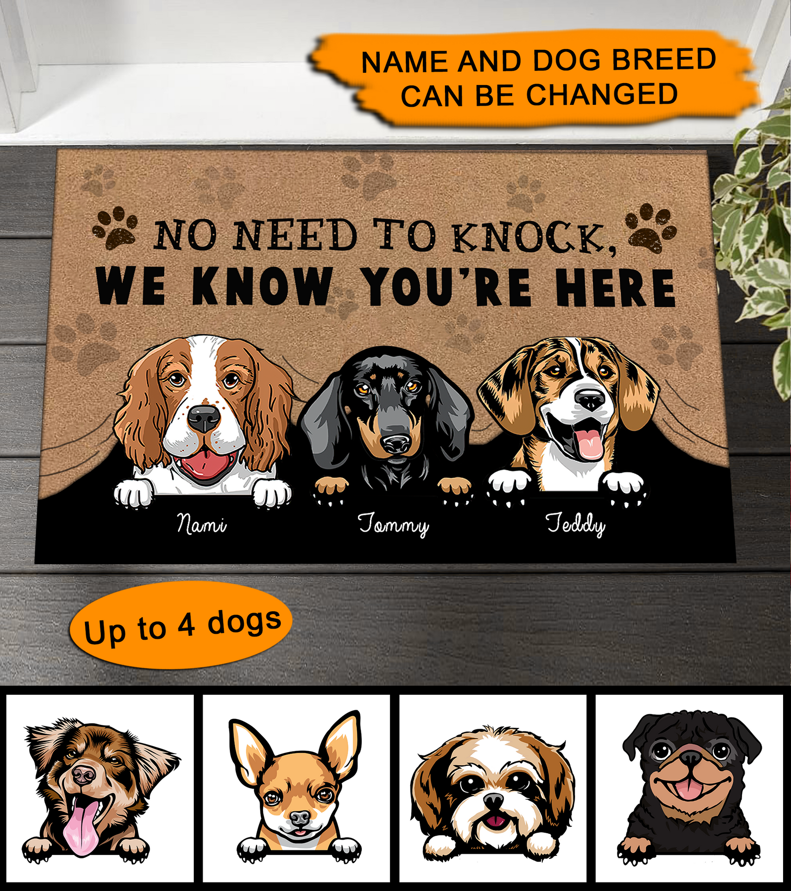 Dog Lover Doormat/ Funny Doormat / Dog Lover / Spoiled Dogs 