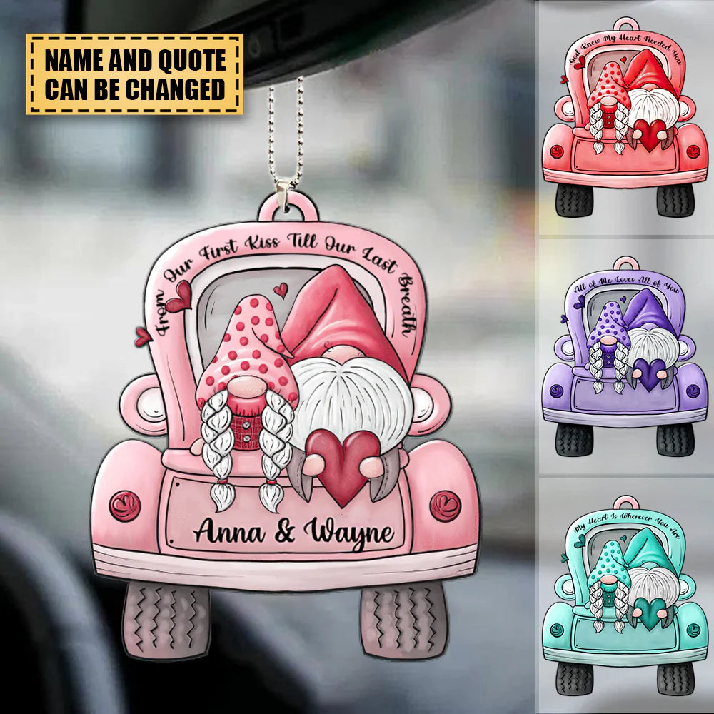 Personalized Couple Doll Car-shaped Ornament