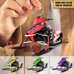 Personalized Snowmobile Keychain For Snowmobile Lovers