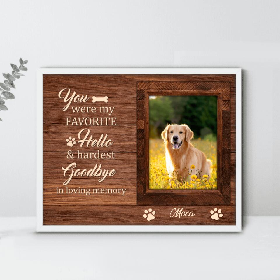 Custom Personalized Photo Memorial Dog Poster - Memorial Gifts For Dog 