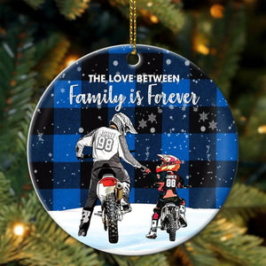 Personalized Motocross Ceramic Circle Ornament-Christmas Gift For Son