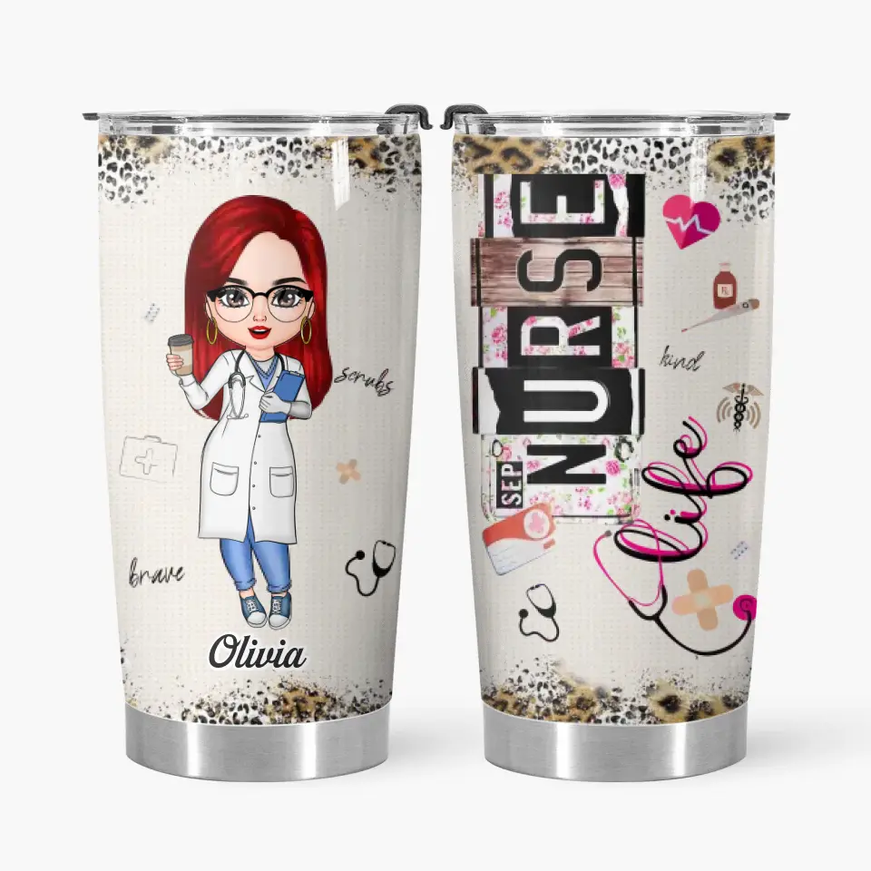 Nurse Life New Version - Personalized Acrylic Tumbler With Straw