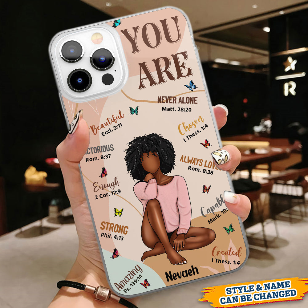 You Are Beautiful - Personalized Clear Phone Case