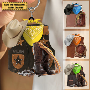 Cowboy-Personalized Keychain -Gift For Cowboy