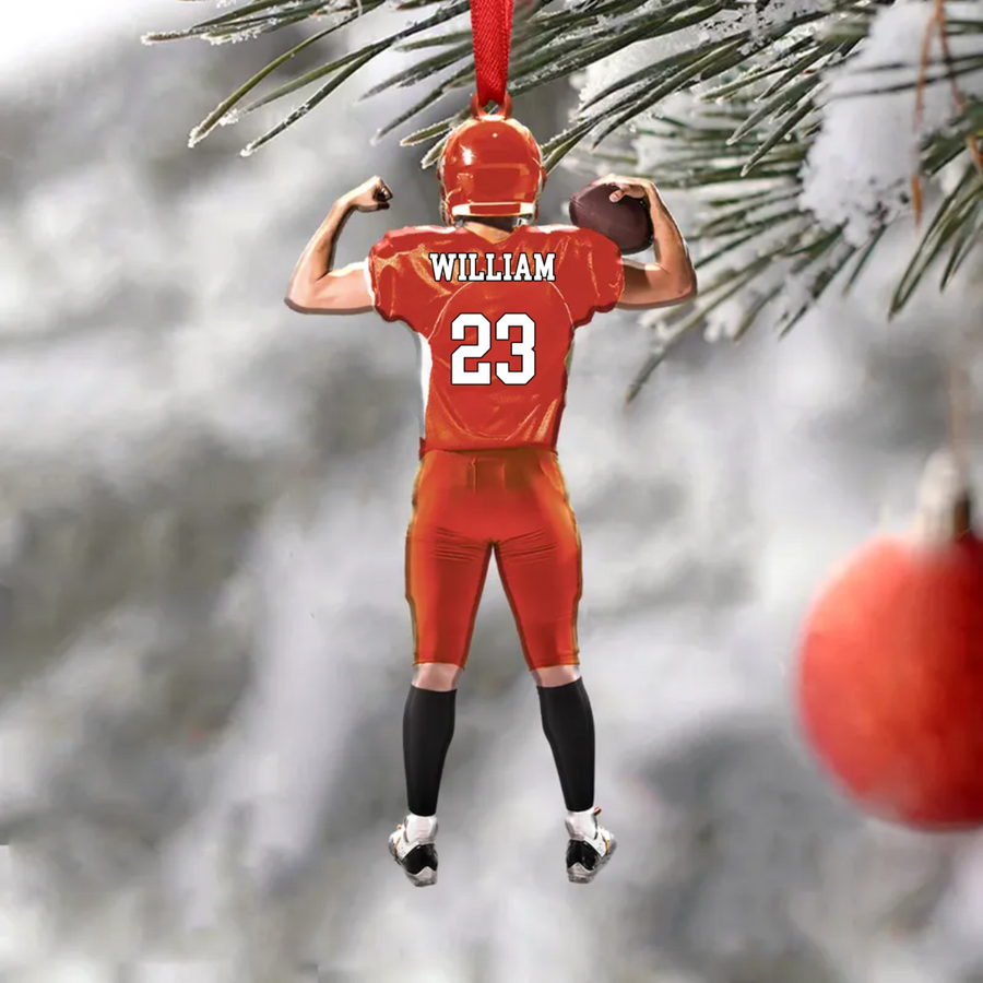 Personalized Sports Christmas Ornaments - Football Jersey