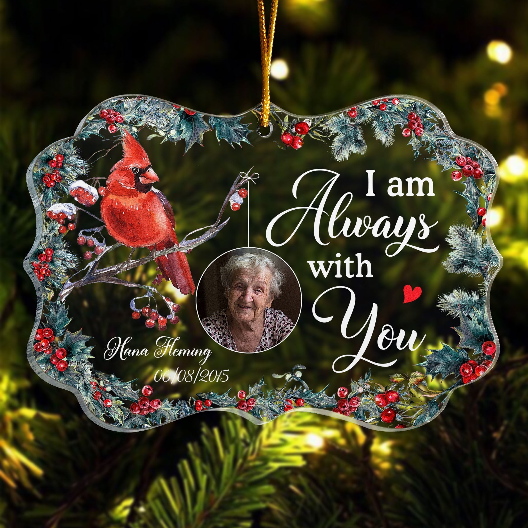 Heaven Is A Beautiful Place - Personalized Acrylic Ornament - Memorial Gift For Family, Remembrance, Grief Gift, Sympathy Gift