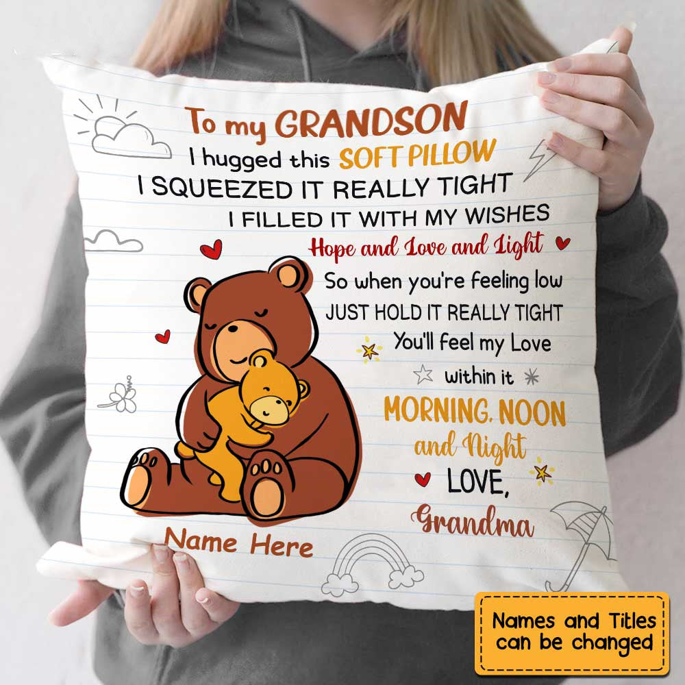 Teddy bear v pillow case sales