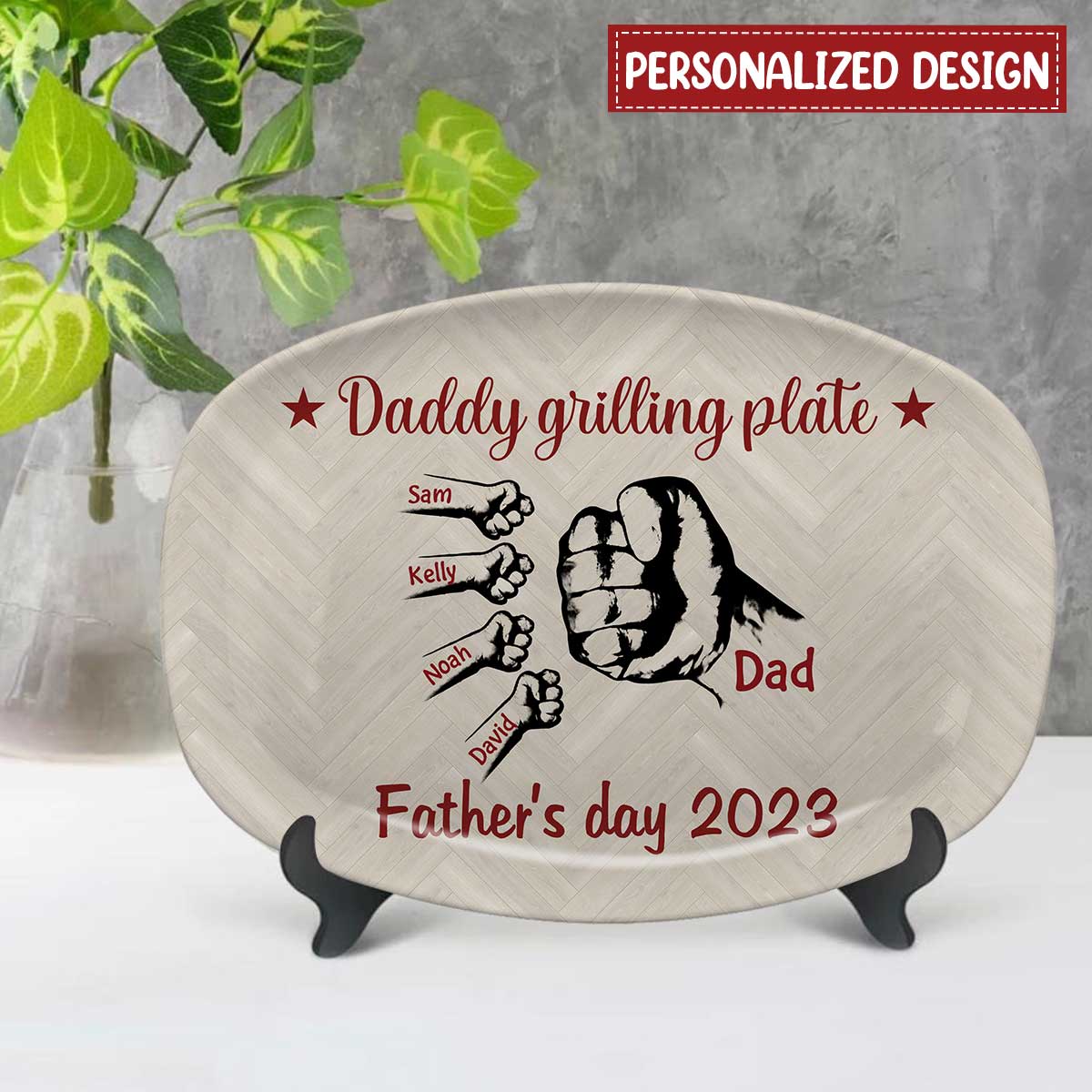 Personalized Grilling Platter, Daddy's Grilling Plate, BBQ Gifts