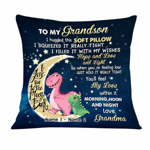 Grandma Dinosaur On The Moon Pillow