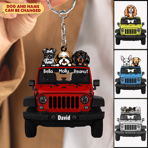 Customized Dog and Off-Road Dog Pet Puppy Lovers Keychain