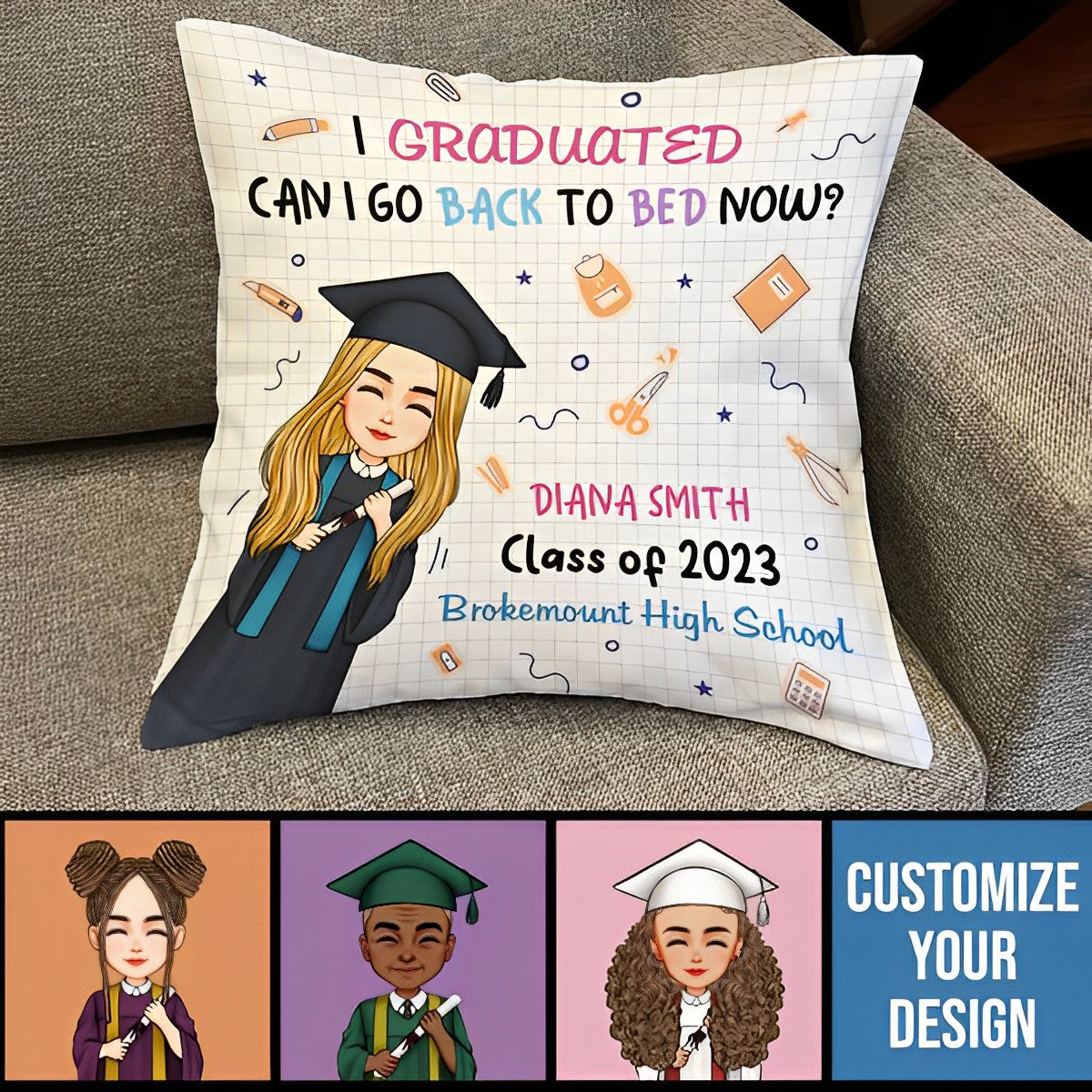 Graduation Picture Pillow 