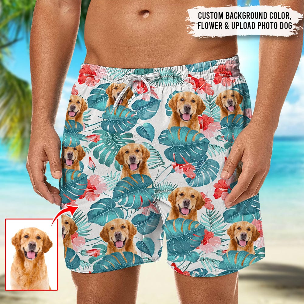 Upload Photo Dog Men's Beach Short